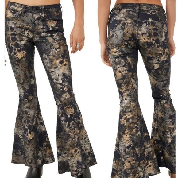 Free People Inferno Flare Bronze Combo Abstract
Floral Size 26 NOWT - Picture 1 of 8